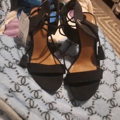 black suede sandals from h&m
