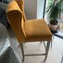 Chair Barstool Mustard Colour Fabric Image 3