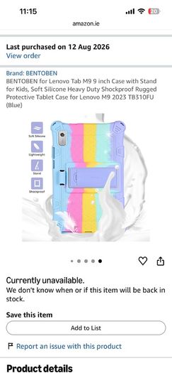 Tablet case for Lenovo M9