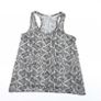 H&M Womens Grey Animal Polyester Blend Tank Size 12 Image 2
