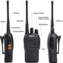 2PCS Walkie Talkie USB power Rechargeable Walkie Talkies Long Range Two-Way Radio Walky Talky with Earpieces 16CH Handheld Transceiver with LED Light for Field Survival Biking Hiking Image 4