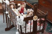 Vintage Wooden Baby Cradle