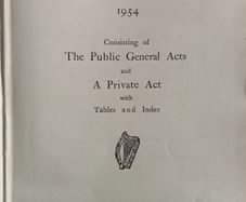 The acts of the Oireachtas passed in the year 1954