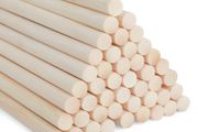 Brand New SOSMAR 40 pieces wooden sticks for crafts, bamboo sticks round @ 8 mm x 30 cm long