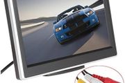 FREE EXPRESS SHIPPING 5 Inch HD TFT LCD Car Monitor with Two Video Input, High resolution 800 480 Car Rearview Reversing Parking Monitor and Full Color LCD Backlight Display for Car Rear View Cameras/Car DVD/VCD/GPS/other Video Equipment