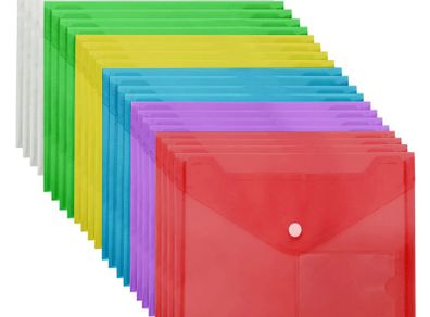 Brand New Belle Vous 24 Pack Document Folder A5 Plastic Cover Transparent Din A5 Folder
