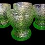 Vintage Harrods Green Textured Glass Bowls/Glasses Image 6