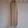 The Woollen Store Ireland - 100% Wool Cream Cable Knit Scarf Image 2