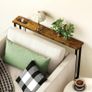 200 cm Behind Sofa Console Table with Power Outlet Rustic Brown Power Outlets & 2 USB Ports,Metal Frame,Perfect for Hallway,Office,Easy Assembly,200 cm Extension Cord Image 2