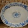 Pair of Antique Blue & White Acorn Platters Image 3