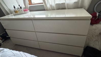 Ikea Malm Chest of 6 drawers