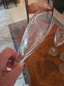 set of 4 crystal white wine/champagne glasses