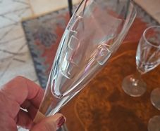 set of 4 crystal white wine/champagne glasses