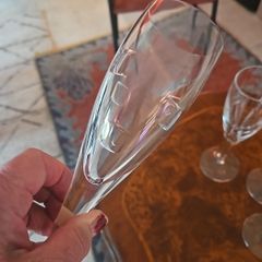 set of 4 crystal white wine/champagne glasses