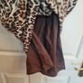Warehouse Silk Dress Brown Animal Print Dress Image 9