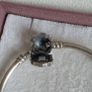 Pandora moments bangle sparkly snowflake claps in good condition small size Image 7