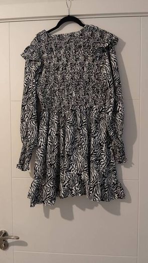 black and white dress