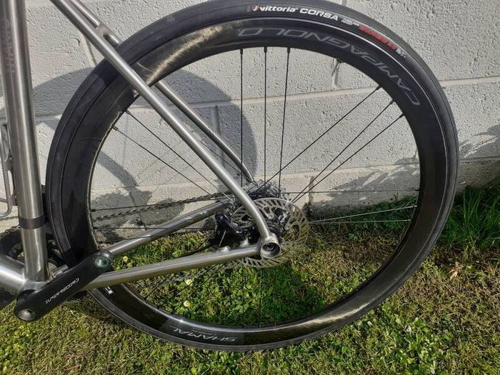 Campagnola Shamal Disc Brake Wheelset fitted with Vittoria Corsa Graphene 2.0 Tyres and Tubes, have Ridden 100kmh Total