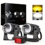 2pcs Lights+switch Motorcycle Headlights with Switch Image 2