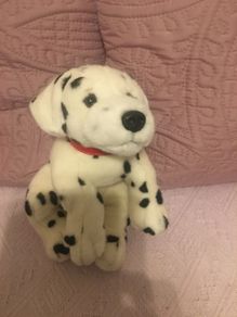 Dalmatian dog soft toy.