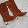 Mother Of Pearl Suede Style Knee High Brown Boots Image 3