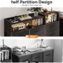 Black Chest of Drawers Bedroom, Dresser Cabinet with 2 Sockets, 2 USB Ports and 10 Colored LED Strips Image 3