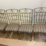 Handmade wrought iron dining chairs with silk seats x 6 Image 4