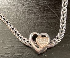 Pandora Silver and 14K Gold heart charm