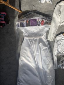 Communion dress, shoes, cardi and headband
