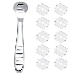 Stainless Steel Pedicure Foot File Corn Callus Shaver Hard Skin Remover Cutter 10 Pcs Razor File Foot Dead Skin Shaver