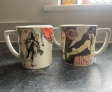 A Collection of 4 Porcelain Cups by Le Porcellane d'Ancap