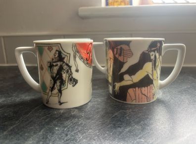 A Collection of 4 Porcelain Cups by Le Porcellane d'Ancap