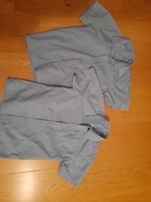 Sky blue shirts, age 6-7