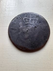 George II Hibernian  Half Penny and 2 1968 UNC Pennies