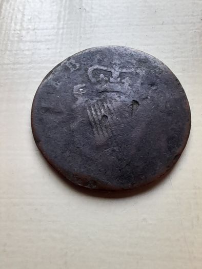 George II Hibernian  Half Penny and 2 1968 UNC Pennies