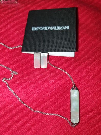 silver armani Jewellery Set
