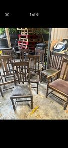 Antique wooden chairs