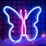 Butterfly Neon Signs Lights for Bedroom Wall Decor, USB or Battery LED Neon Night Light Wall Decoration, Aesthetic Room Decor for Girls, Kids, Living Room, Bar, Dorm, Men Cave (MULTIPLE COLOURS) Image 2