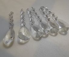 CRYSTALS - Chandelier - Replacement Lot of Six
