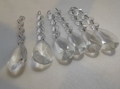 CRYSTALS - Chandelier - Replacement Lot of Six
