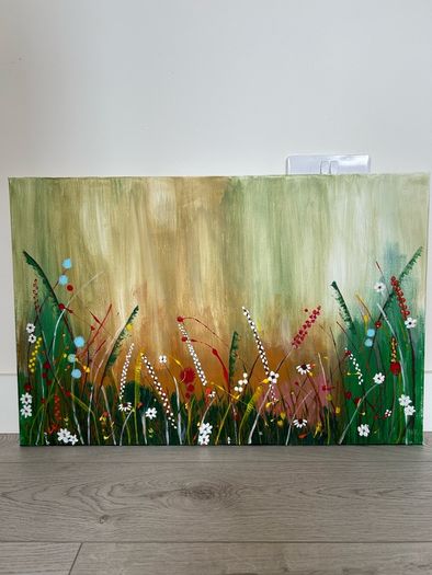 Wildflowers abstract painting