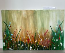 Wildflowers abstract painting