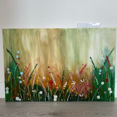 Wildflowers abstract painting