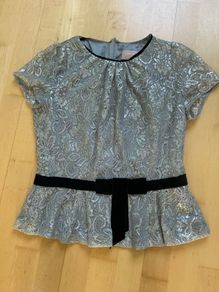 Silver Lace Evening Top