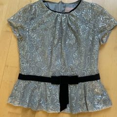 Silver Lace Evening Top
