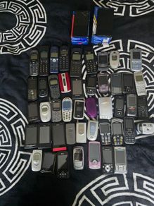 Box of old phones