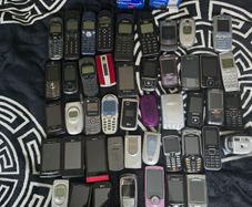 Box of old phones