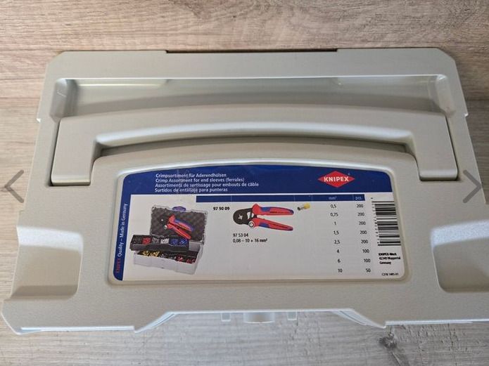 Knipex 97 90 09 Electrical Crimping Tool Set For Wire Ferrules