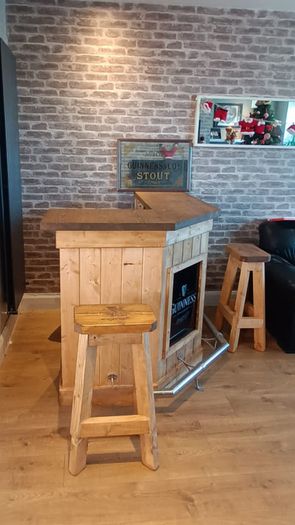 Home Bar with or without Bar Box and Stools