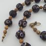 Antique Venetian Style Thousand Eyes Glass & Bone Beads Necklace Image 5